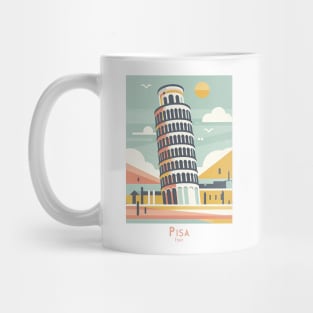 Leaning Tower of Pisa Pastel Panorama Mug